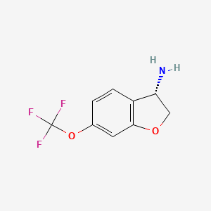 molecular formula C9H8F3NO2 B13047449 (3S)-6-(Trifluoromethoxy)-2,3-dihydrobenzo[B]furan-3-ylamine 