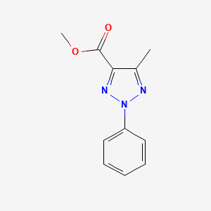 molecular formula C11H11N3O2 B1304745 methyl 5-methyl-2-phenyl-2H-1,2,3-triazole-4-carboxylate CAS No. 7673-93-0