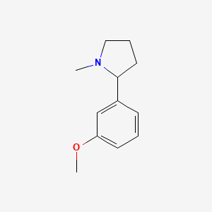 molecular formula C12H17NO B13047454 2-(3-Methoxy-phenyl)-1-methyl-pyrrolidine 