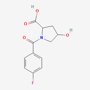 molecular formula C12H12FNO4 B1304761 1-(4-Fluorobenzoyl)-4-hydroxypyrrolidine-2-carboxylic acid CAS No. 497163-88-9