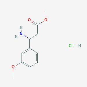 molecular formula C11H16ClNO3 B13047666 Methyl (R)-3-amino-3-(3-methoxyphenyl)propanoate hcl 