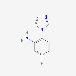 molecular formula C9H8FN3 B1304774 5-Fluoro-2-(1H-Imidazol-1-Yl)Aniline CAS No. 251649-52-2