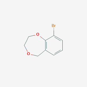 molecular formula C9H9BrO2 B13047751 9-Bromo-2,3-dihydro-5H-benzo[E][1,4]dioxepine 