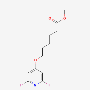 molecular formula C12H15F2NO3 B13047787 Methyl 6-((2,6-difluoropyridin-4-YL)oxy)hexanoate 