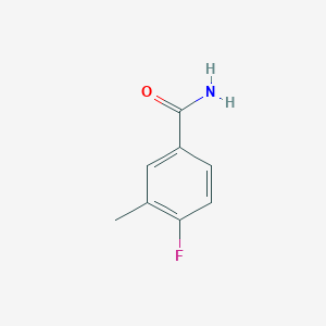 molecular formula C8H8FNO B1304790 4-Fluoro-3-methylbenzamide CAS No. 261945-92-0