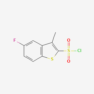 molecular formula C9H6ClFO2S2 B1304791 5-Fluoro-3-methyl-1-benzothiophene-2-sulfonyl chloride CAS No. 404964-34-7