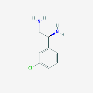 molecular formula C8H11ClN2 B13047921 (1S)-1-(3-Chlorophenyl)ethane-1,2-diamine 