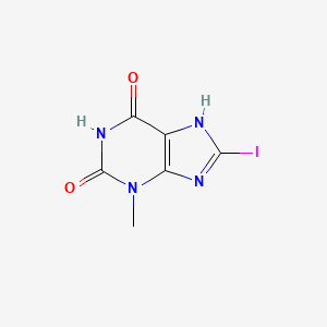 molecular formula C6H5IN4O2 B13047979 8-Iodo-3-methyl-3,7-dihydro-1H-purine-2,6-dione 