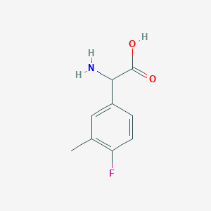 molecular formula C9H10FNO2 B1304805 4-Fluoro-3-methyl-DL-phenylglycine CAS No. 261951-77-3