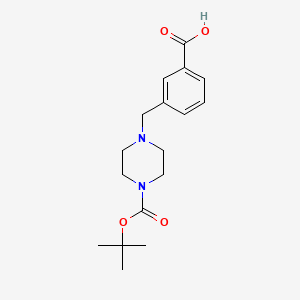 molecular formula C17H24N2O4 B1304811 3-{[4-(Tert-butoxycarbonyl)piperazin-1-yl]methyl}benzoic acid CAS No. 500013-38-7