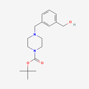 molecular formula C17H26N2O3 B1304812 Tert-butyl 4-[3-(hydroxymethyl)benzyl]tetrahydro-1(2H)-pyrazinecarboxylate CAS No. 500013-39-8