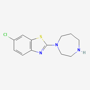 molecular formula C12H14ClN3S B1304824 6-Chloro-2-(1,4-diazepan-1-yl)-1,3-benzothiazole CAS No. 348134-09-8