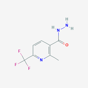 molecular formula C8H8F3N3O B1304827 2-Methyl-6-(trifluoromethyl)nicotinohydrazide CAS No. 402479-94-1