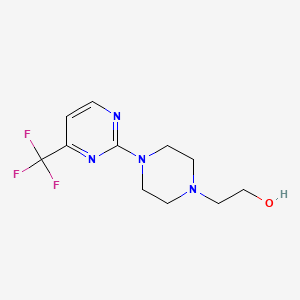 molecular formula C11H15F3N4O B1304828 2-{4-[4-(三氟甲基)嘧啶-2-基]哌嗪}乙醇 CAS No. 651004-99-8