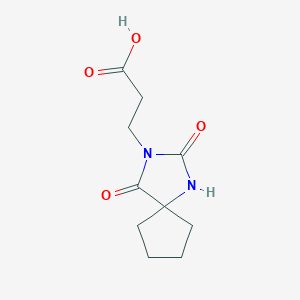 molecular formula C10H14N2O4 B1304835 3-(2,4-Dioxo-1,3-diaza-spiro[4.4]non-3-yl)-propionic acid CAS No. 852400-00-1
