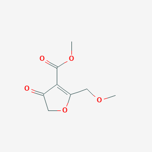 molecular formula C8H10O5 B13048462 Methyl 2-(methoxymethyl)-4-oxo-4,5-dihydrofuran-3-carboxylate 