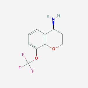 molecular formula C10H10F3NO2 B13048466 (S)-8-(Trifluoromethoxy)chroman-4-amine 