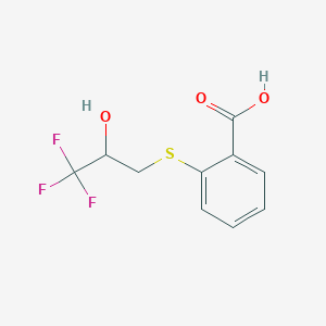 B1304858 2-[(3,3,3-Trifluoro-2-hydroxypropyl)sulfanyl]-benzenecarboxylic acid CAS No. 886361-21-3