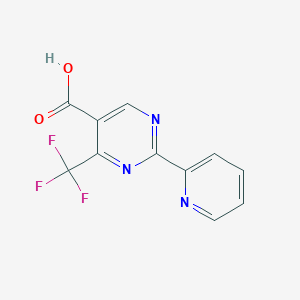 molecular formula C11H6F3N3O2 B1304901 2-(Pyridin-2-yl)-4-(trifluoromethyl)pyrimidine-5-carboxylic acid CAS No. 874816-10-1