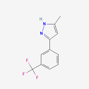 molecular formula C11H9F3N2 B1304907 5-甲基-3-[3-(三氟甲基)苯基]-1H-吡唑 CAS No. 521267-21-0