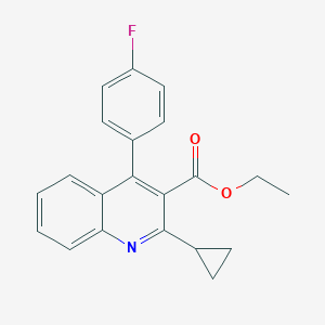 B130492 Ethyl 2-cyclopropyl-4-(4-fluorophenyl)quinoline-3-carboxylate CAS No. 148516-11-4