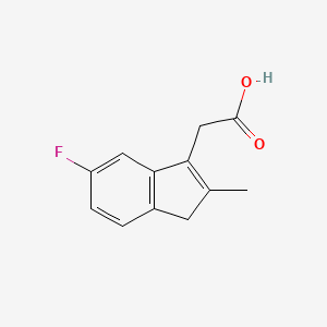 molecular formula C12H11FO2 B1304921 (5-fluoro-2-methyl-1H-inden-3-yl)acetic acid CAS No. 32004-66-3