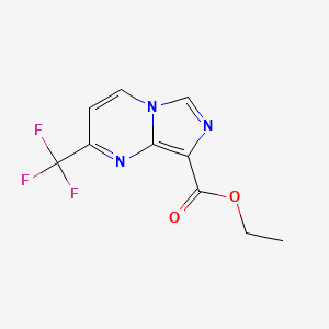molecular formula C10H8F3N3O2 B13049215 Ethyl 2-(trifluoromethyl)imidazo[1,5-A]pyrimidine-8-carboxylate 