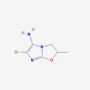 molecular formula C6H8BrN3O B13049387 6-Bromo-2-methyl-2,3-dihydroimidazo[2,1-B]oxazol-5-amine 