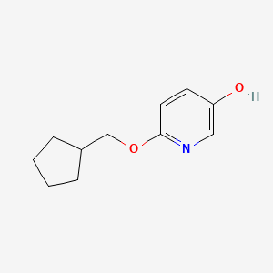 molecular formula C11H15NO2 B13049549 6-(Cyclopentylmethoxy)pyridin-3-OL 