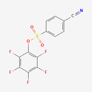 molecular formula C13H4F5NO3S B1304965 2,3,4,5,6-Pentafluorophenyl 4-cyanobenzenesulfonate CAS No. 885949-56-4