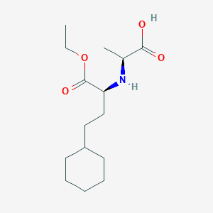 molecular formula C15H27NO4 B130497 (2S)-2-(((1S)-3-Cyclohexyl-1-(ethoxycarbonyl)propyl)amino)propanoic acid CAS No. 460720-14-3