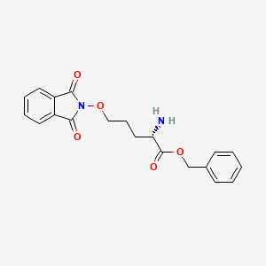 molecular formula C20H20N2O5 B13049809 Benzyl (S)-2-amino-5-((1,3-dioxoisoindolin-2-YL)oxy)pentanoate 