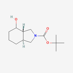 molecular formula C13H23NO3 B13049950 tert-butyl (3aS,7aS)-4-hydroxy-1,3,3a,4,5,6,7,7a-octahydroisoindole-2-carboxylate 