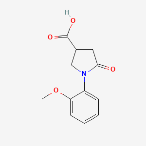 molecular formula C12H13NO4 B1305004 1-(2-Methoxyphenyl)-5-oxopyrrolidine-3-carboxylic acid CAS No. 39629-90-8