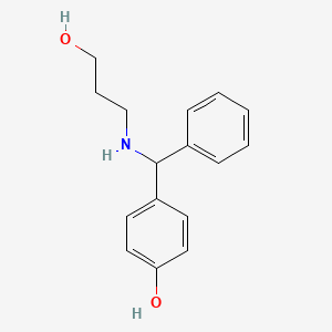 molecular formula C16H19NO2 B1305017 4-[(3-Hydroxy-propylamino)-phenyl-methyl]-phenol CAS No. 626214-22-0