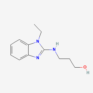 molecular formula C12H17N3O B1305026 3-[(1-Ethylbenzimidazol-2-yl)amino]propan-1-ol CAS No. 631843-69-1