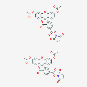 molecular formula C58H38N2O22 B130506 5(6)-Carboxyfluorescein diacetate succinimidyl ester CAS No. 150347-59-4