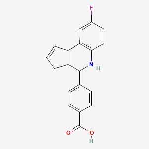 molecular formula C19H16FNO2 B1305064 4-(8-fluoro-3a,4,5,9b-tetrahydro-3H-cyclopenta[c]quinolin-4-yl)benzoic acid CAS No. 436811-07-3