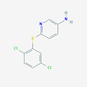 molecular formula C11H8Cl2N2S B1305109 6-[(2,5-二氯苯基)硫]吡啶-3-胺 CAS No. 219865-85-7