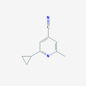 molecular formula C10H10N2 B13051097 2-Cyclopropyl-6-methylisonicotinonitrile 
