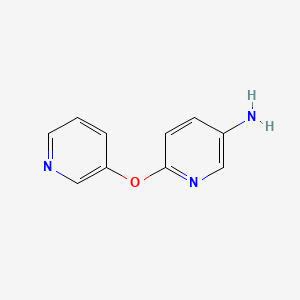 molecular formula C10H9N3O B1305111 6-(吡啶-3-氧基)吡啶-3-胺 CAS No. 99185-50-9