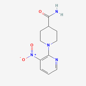 molecular formula C11H14N4O3 B1305142 1-(3-Nitropyridin-2-yl)piperidine-4-carboxamide CAS No. 668462-40-6