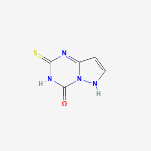 molecular formula C5H4N4OS B1305153 2-thioxo-2,3-dihydropyrazolo[1,5-a][1,3,5]triazin-4(1H)-one CAS No. 34682-99-0