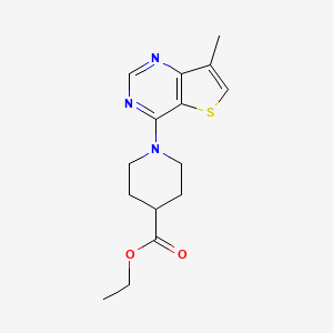 molecular formula C15H19N3O2S B1305161 Ethyl 1-(7-methylthieno[3,2-d]pyrimidin-4-yl)piperidine-4-carboxylate 