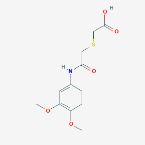 molecular formula C12H15NO5S B1305164 2-{[2-(3,4-Dimethoxyanilino)-2-oxoethyl]-sulfanyl}acetic acid CAS No. 338409-77-1