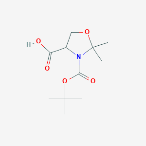 molecular formula C11H19NO5 B1305168 3-(Tert-butoxycarbonyl)-2,2-dimethyl-1,3-oxazolidine-4-carboxylic acid CAS No. 301155-28-2