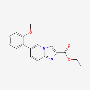 molecular formula C17H16N2O3 B13051682 Ethyl 6-(2-methoxyphenyl)imidazo[1,2-A]pyridine-2-carboxylate 
