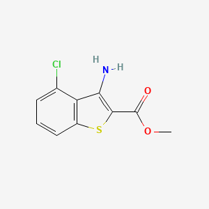 molecular formula C10H8ClNO2S B1305176 Methyl 3-amino-4-chloro-1-benzothiophene-2-carboxylate CAS No. 35212-86-3
