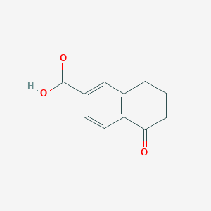molecular formula C11H10O3 B1305177 5-Oxo-5,6,7,8-tetrahydronaphthalene-2-carboxylic acid CAS No. 3470-46-0