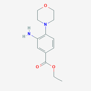 molecular formula C13H18N2O3 B1305178 Ethyl 3-amino-4-morpholinobenzoate CAS No. 71254-75-6